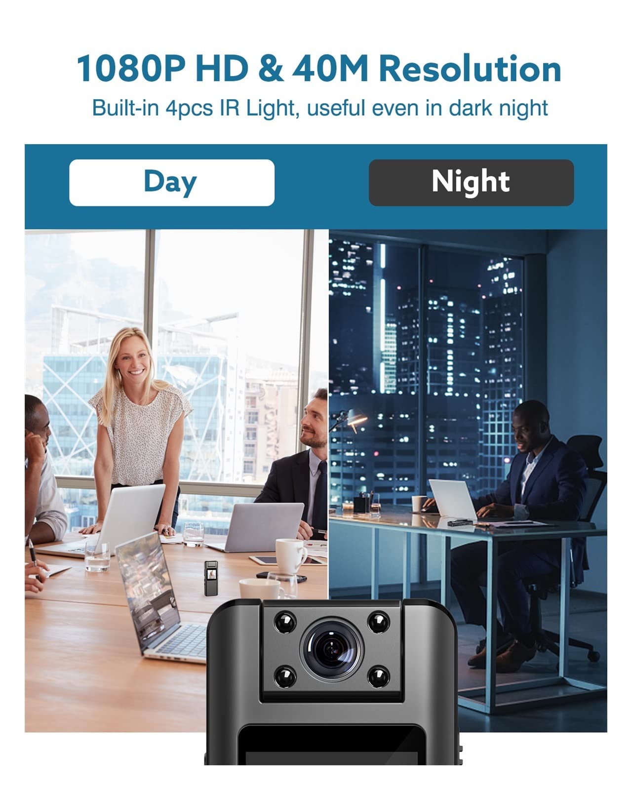 A22 Mini Appareil Photo numérique 1080P HD écran Portable magnétique Vision Nocturne Petit caméscope Bodycamera Sports de Plein air Camara(Camera 32GB)