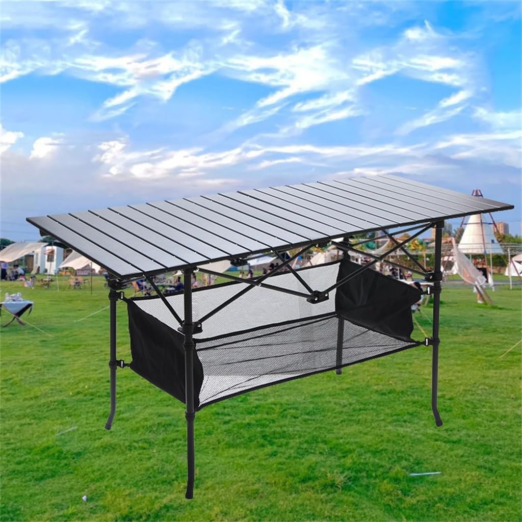 JSEIAJB Outdoor Multifunctional Portable Folding Table Barbecue Picnic Table Aluminum Alloy Leisure Table