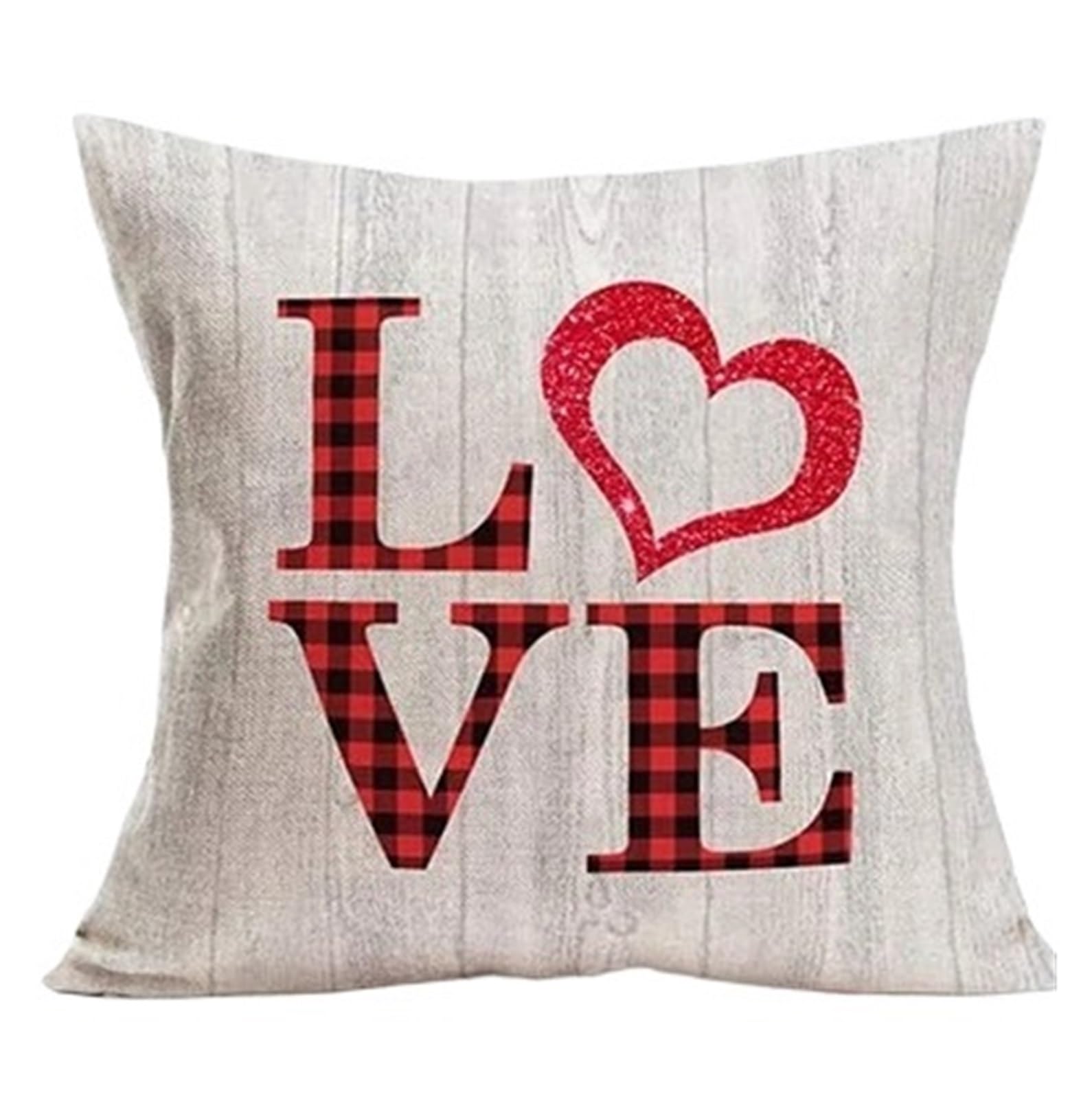Taie d'oreiller pour couple rouge RED D 45x45cm - Housse de coussin 4 pièces