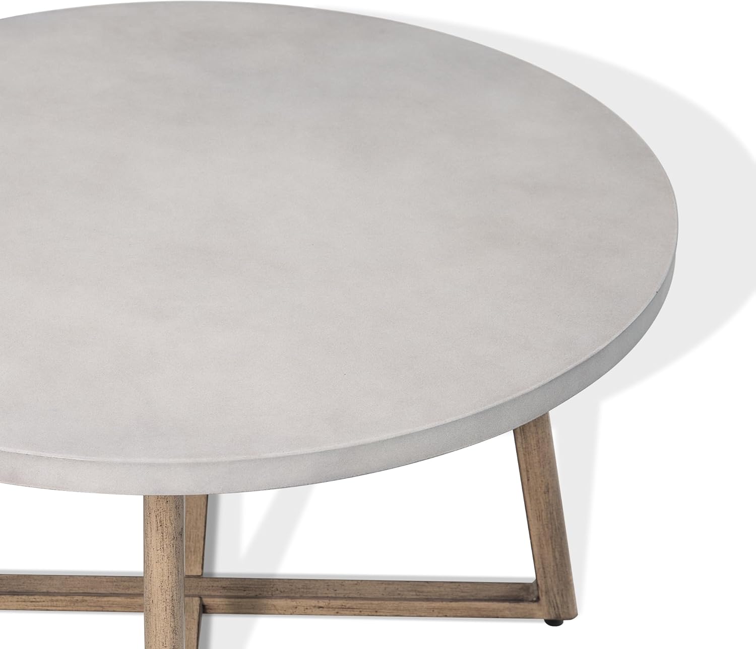 Ulax furniture Outdoor Side Table, Concrete End Table for Indoor/Outdoor