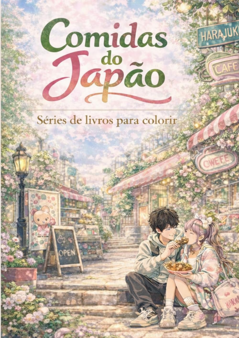 Comidas do Japão - Vol.5 (Livros de colorir japonês para relaxar e aprender)