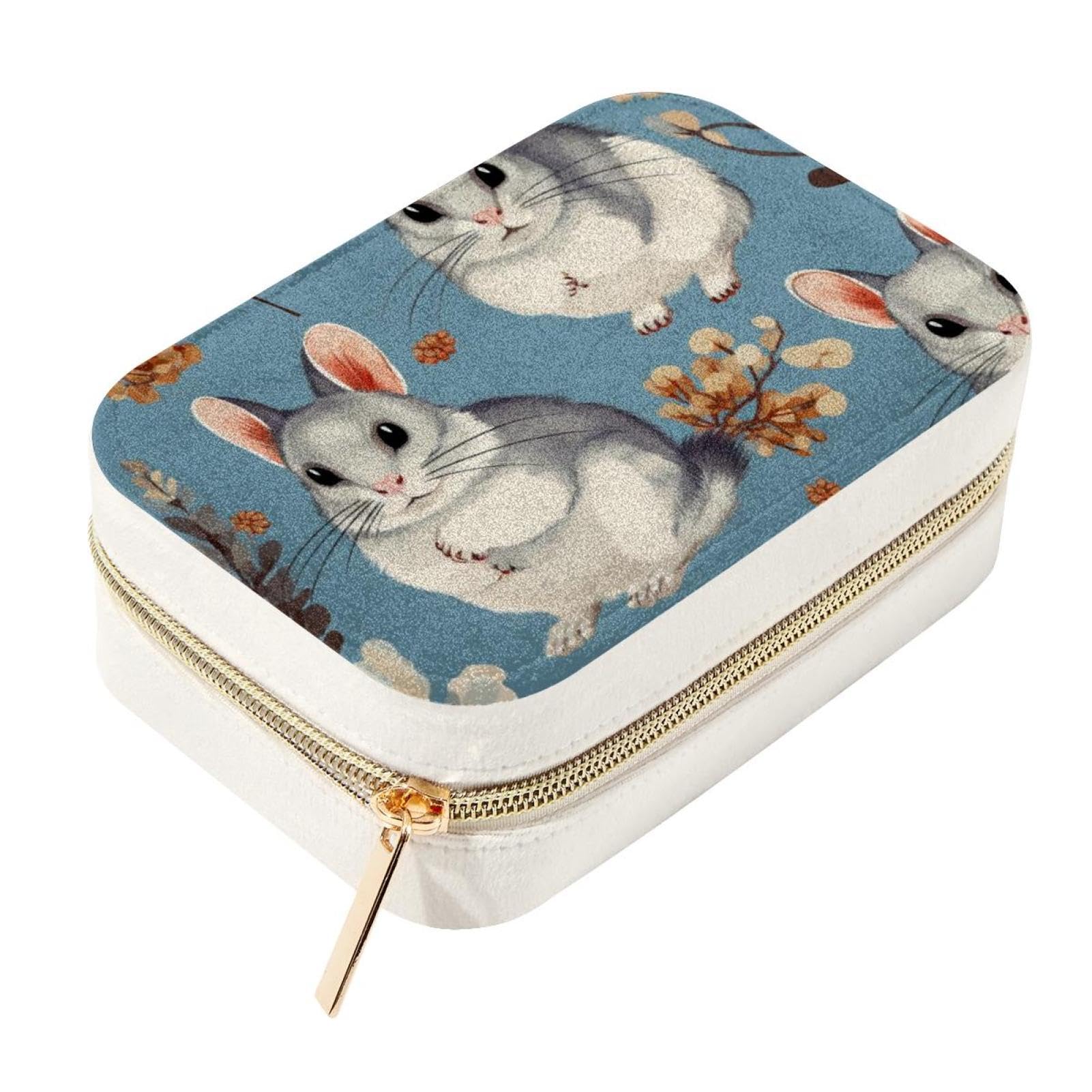 Organiseur de voyage lapin pour bijoux de voyage et vacances