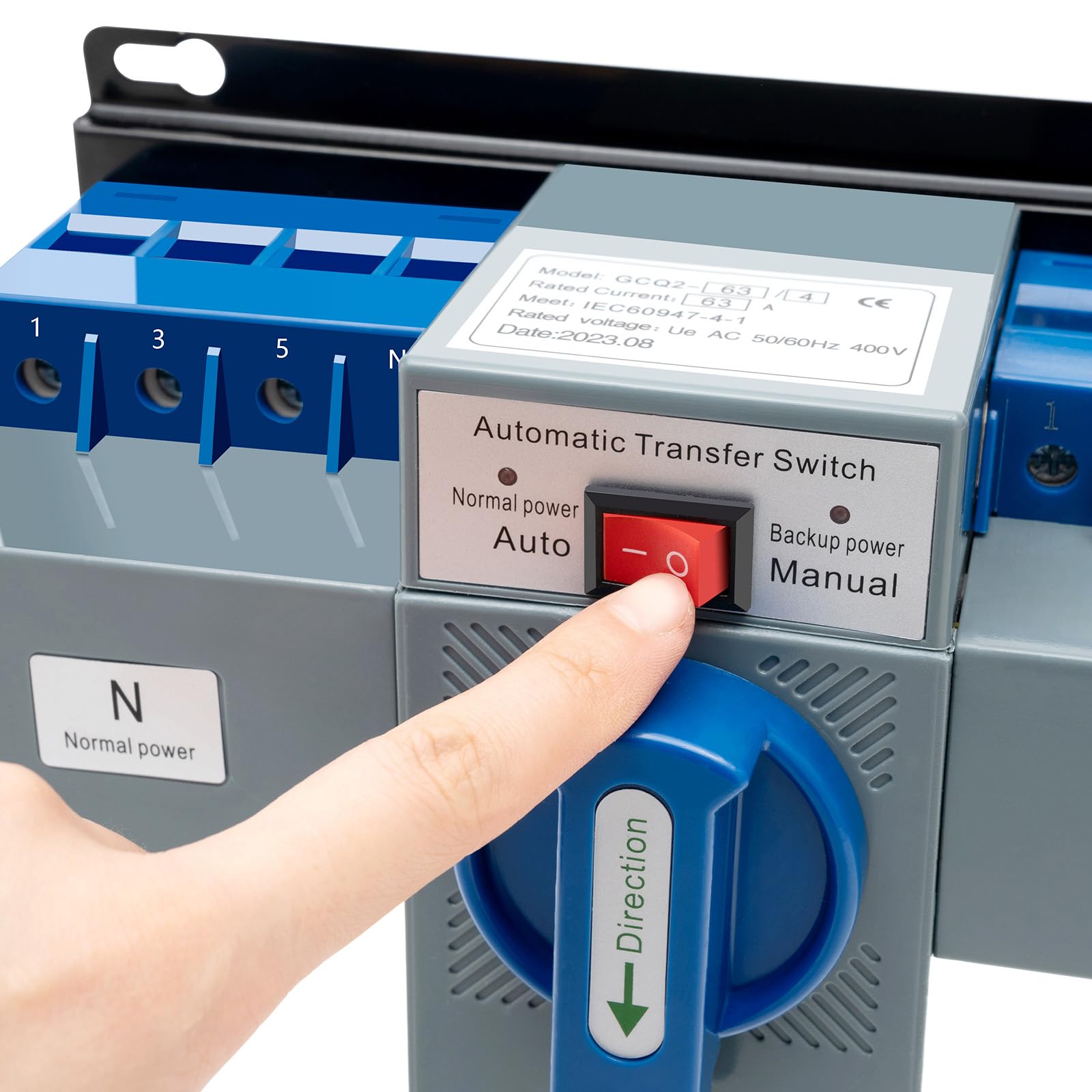 Automatischer Notstrom Umschalter 6A-63A, CB-Ebene zertifiziert, für Aufzüge und Überwachungssysteme
