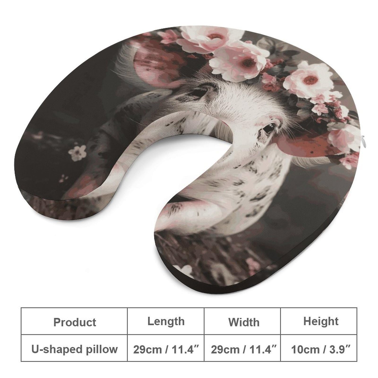 Sonriente (14) almohada en forma de U, núcleo de almohada de espuma viscoelástica, cojín, proporciona apoyo para el cuello, almohada de viaje, adecuada para aviones, coches, hogares y