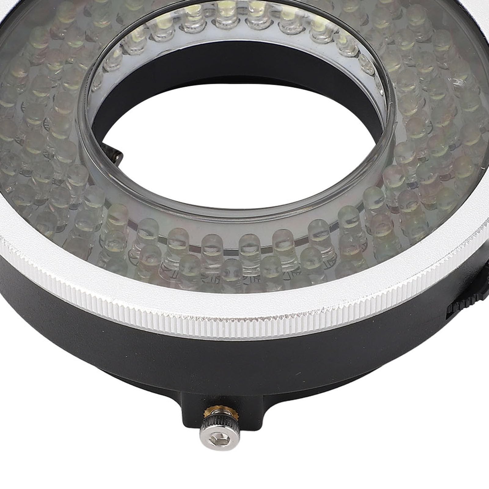 Microscopio Fuente de Luz Polarizada Luz Circular LED óptico de Metal 96 Cuentas Apertura Giratoria Visualización Clara para Inspección de Cámara Estéreo Trinocular Binocular Monocular