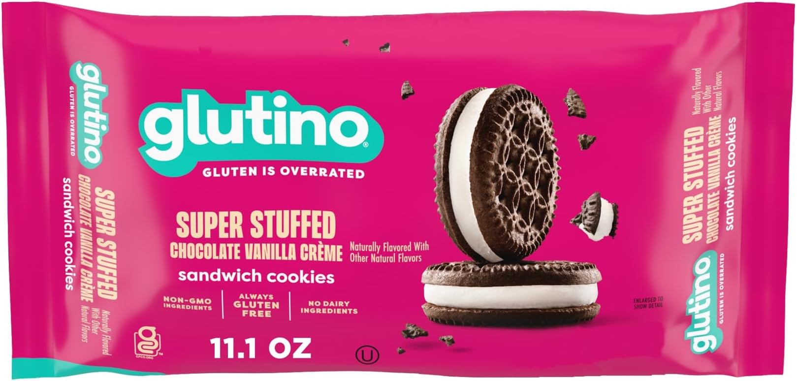 Super Stuffed Chocolate Vanilla Cream Cookie, 11.1 Ounce