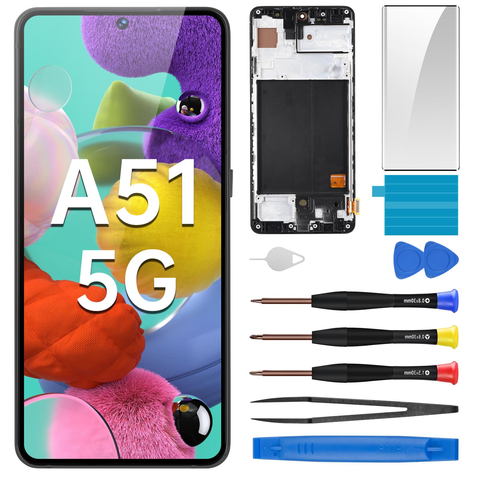 Amazon.com: BESJMYT for Samsung Galaxy A51 AMOLED Screen