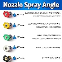 Vista 4 de Hourleey Pressure Washer Gun and Hose Kit, 30 FT Kink Resistant Power Washer Hose and Replacement Wand Extension, 5 Nozzle Tips, M22-14 Fitting