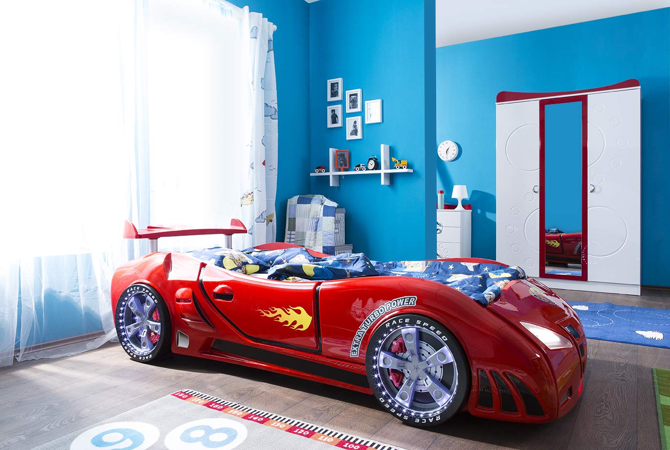 Super Car Bed Racing Frame Infiniti Model Electric Start Remote and