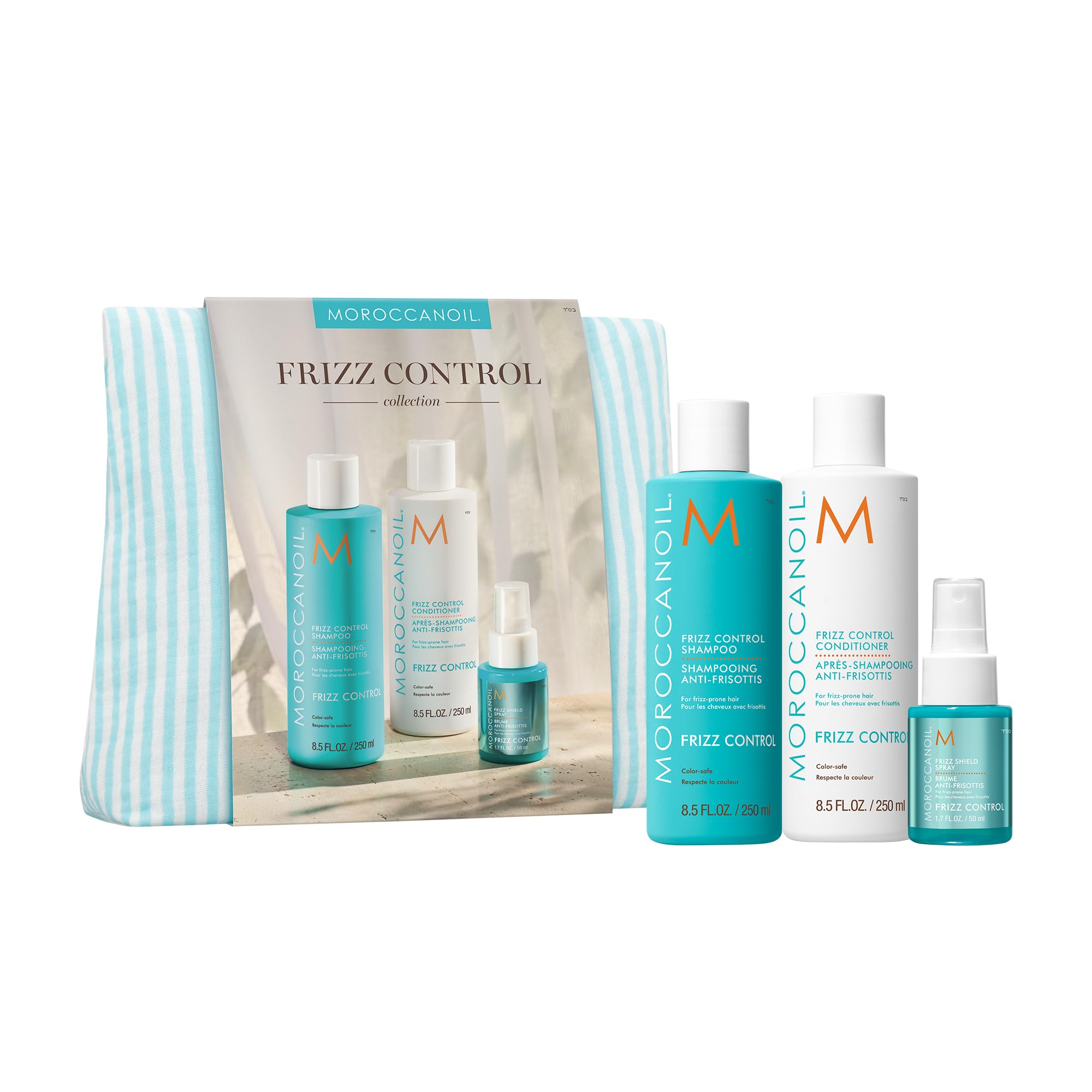 Moroccanoil Frizz Shampoo and Conditioner Set + Free Frizz Shield Spray 50ml (Worth £55)