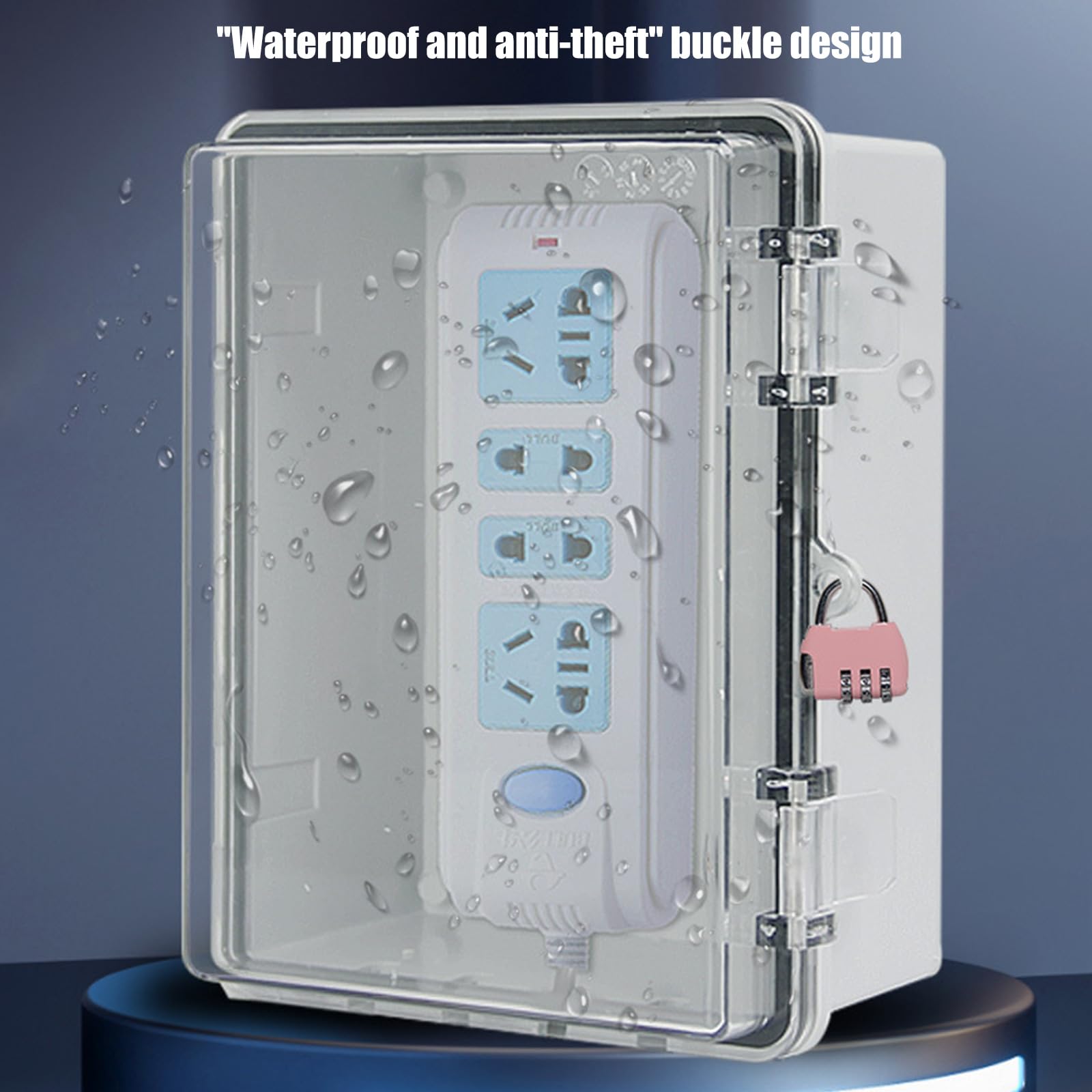 Starke, wasserabweisende elektrische Gehäuse, abschließbare Designs, Steckdosenschutz mit Schlössern, Upgrades für Außenanwendung, wetterfeste Steckdosenabdeckung