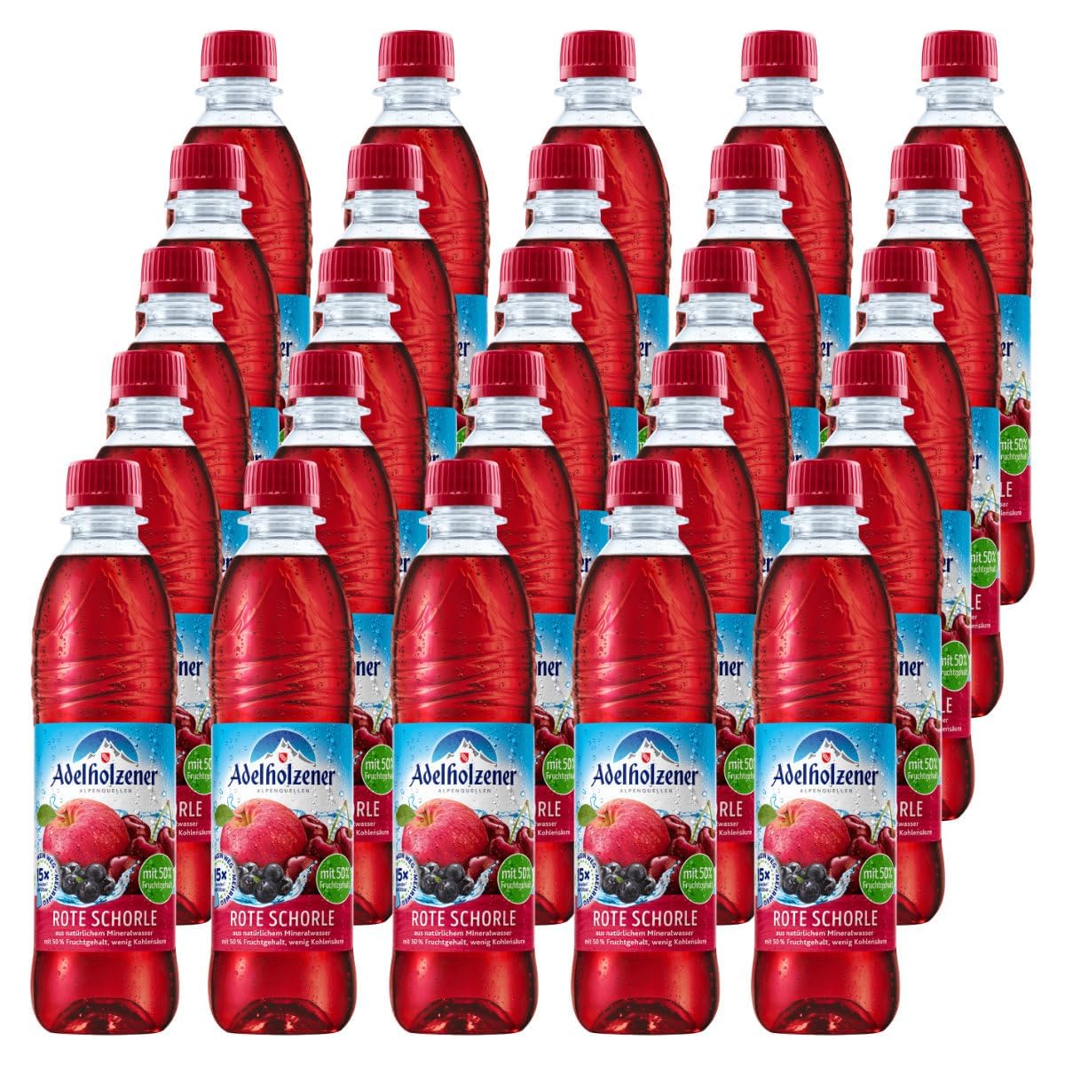 Adelholzener Rote Schorle 25 Flaschen je 0,5l inkl. Mehrweg Pfand
