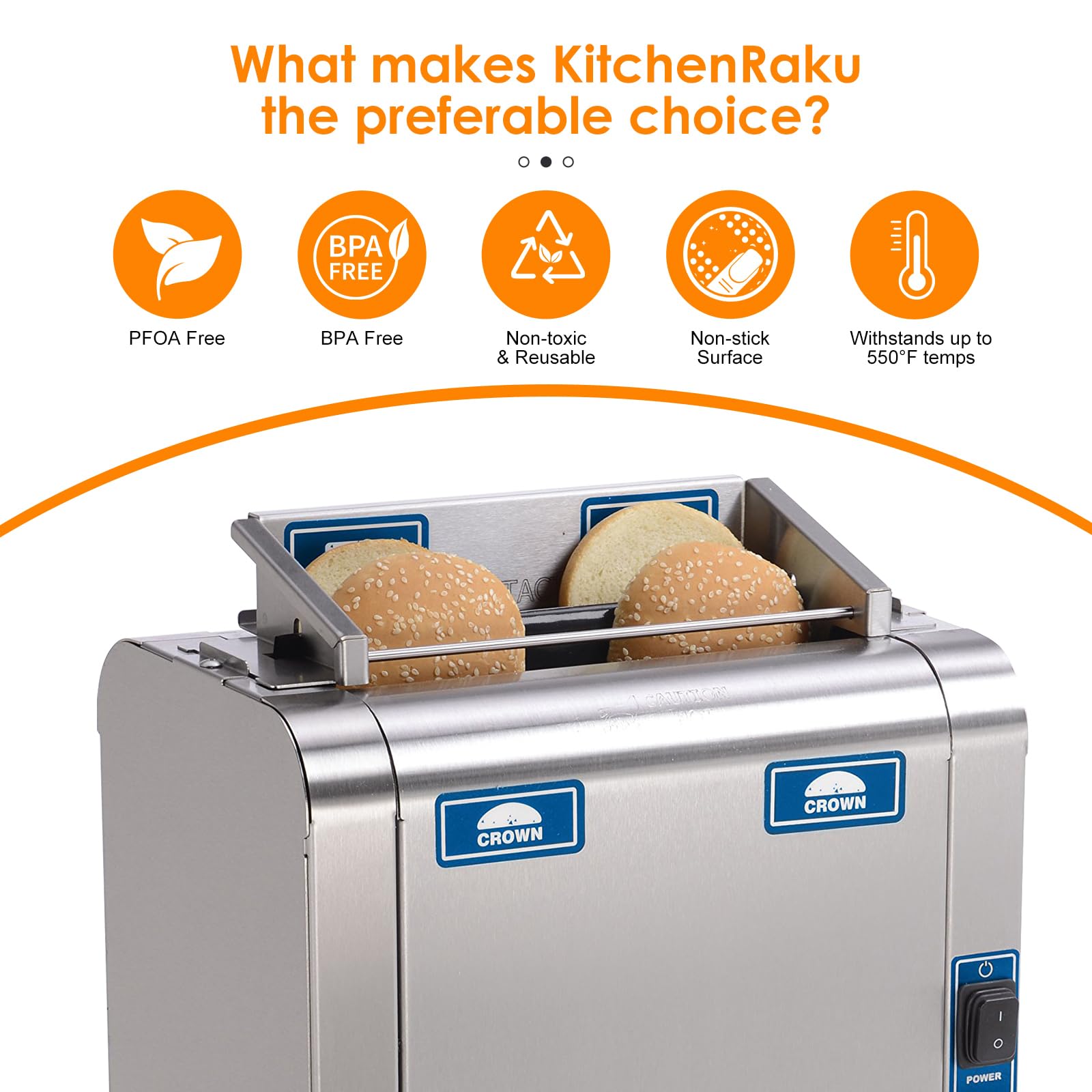 Paquete de 10 hojas de liberación de PTFE Antunes VCT-2 Toaster