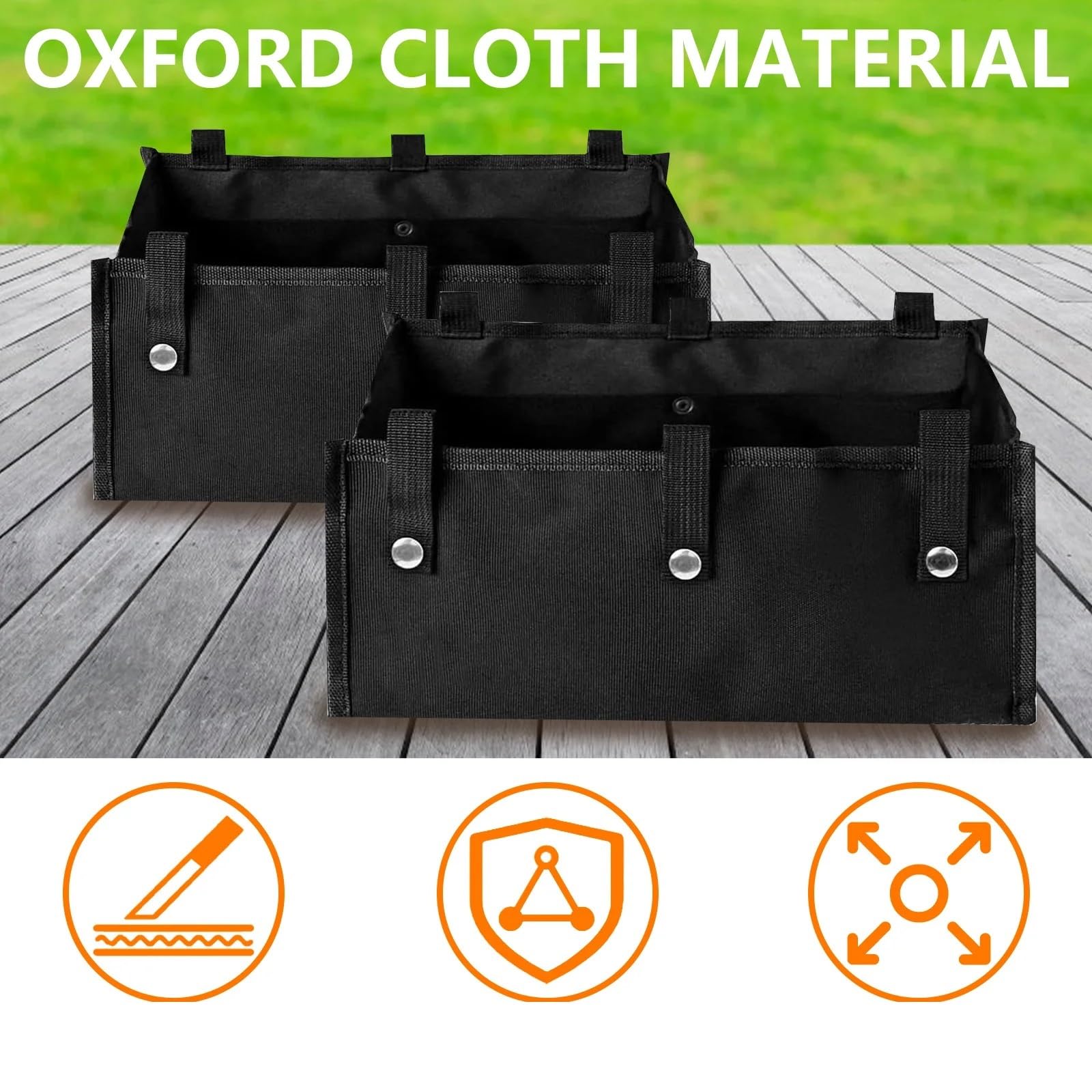 bolsa silla de ruedas 1/2 bolsa de almacenamiento tela Oxford | Cesta for andador de gran capacidad, bolsa con andador debajo del asiento for almacenamiento de silla de ruedas(2Pcs)