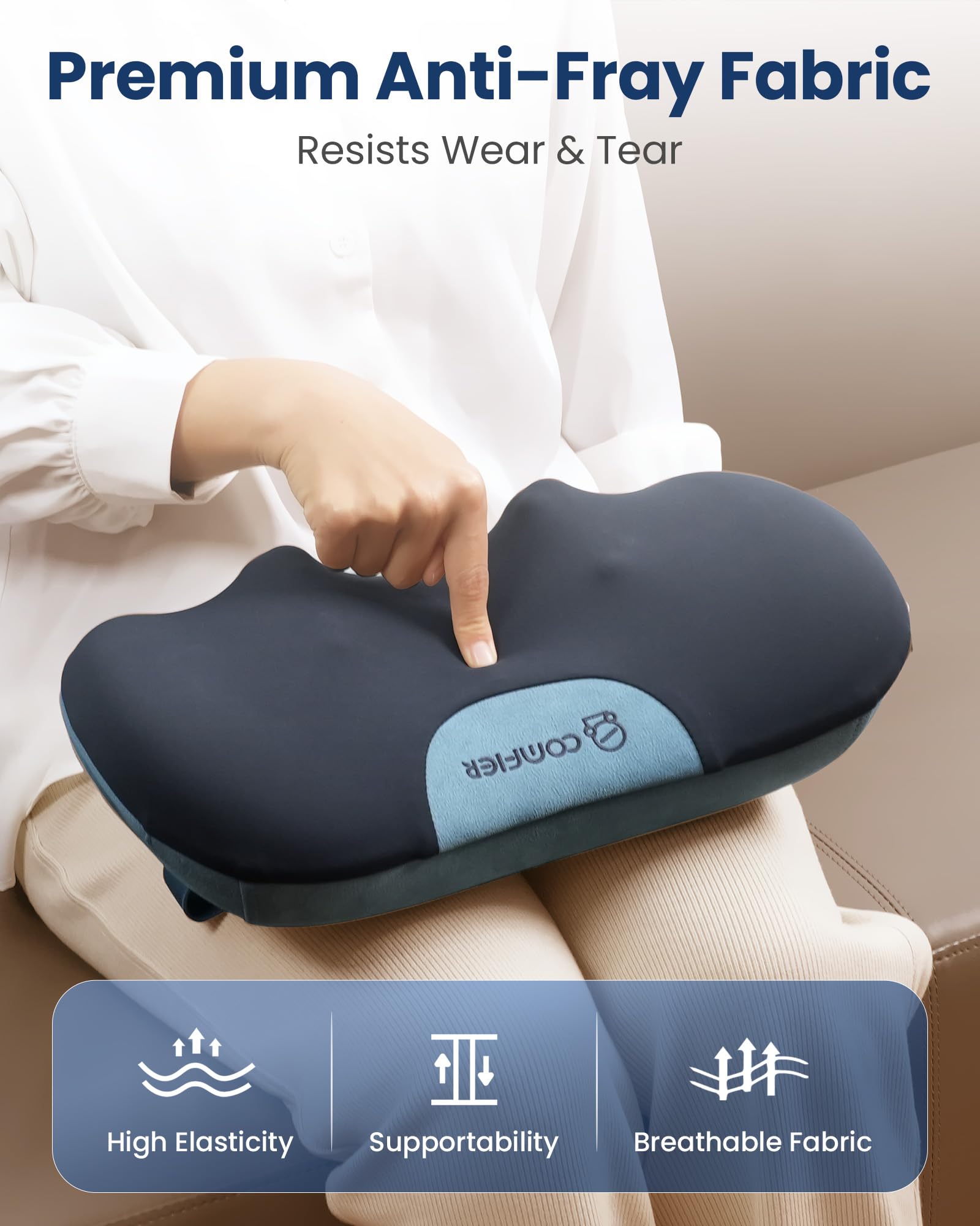 COMFIER Shiatsu Massagegerät,Massagekissen für Nacken Schulter Rücken,Rückenmassagegerät mit Rotierenden Massageköpfen mit Wärmefunktion,Geschenk für Männer, Frauen