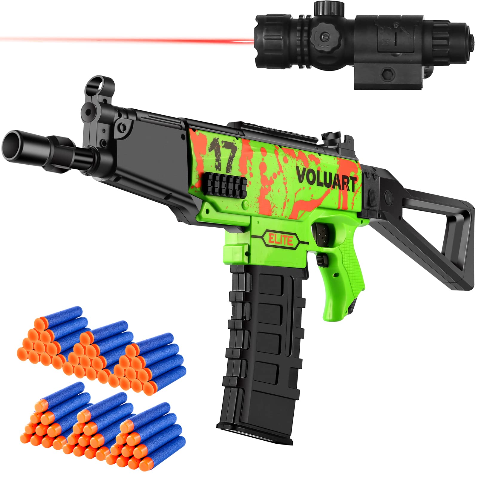 Buy Voluart Electric Automatic Toy Nerf with 30 Pieces Soft Darts