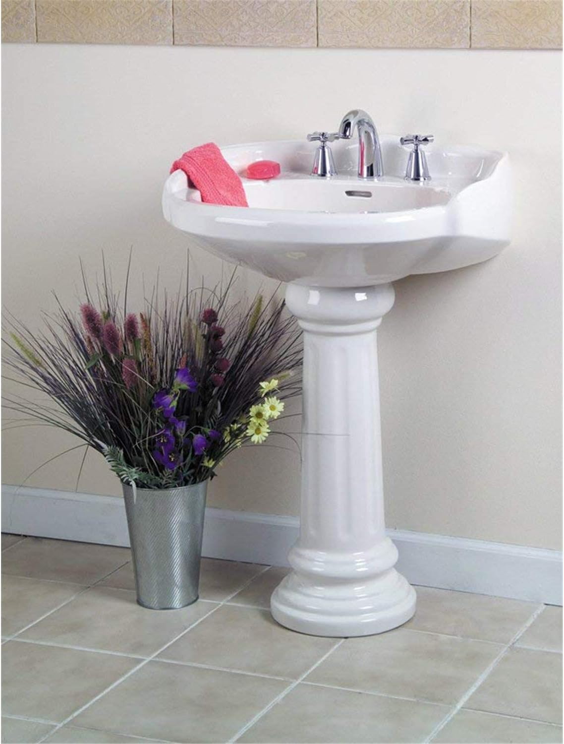 Barclay Victoria Pedestal Lavatory 8inches Widespread