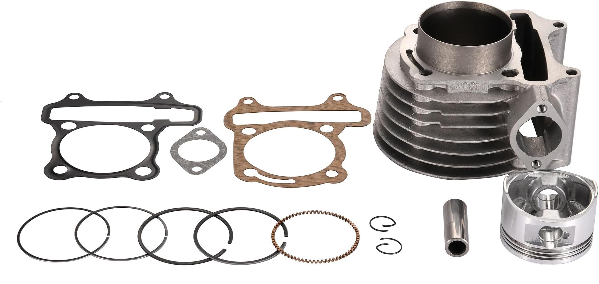 GOOFIT 57.4mm Cylinder Piston Kit Replacement for 4 Stroke GY6 125cc 150cc