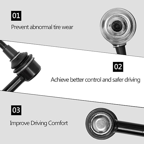 Miniatura 5 de Barra estabilizadora delantera estabilizador enlace final oscilante 2 PC | Reemplazo para 2003-2005 Dodge Ram 2500 3500 4WD | Reemplazar OEM #: