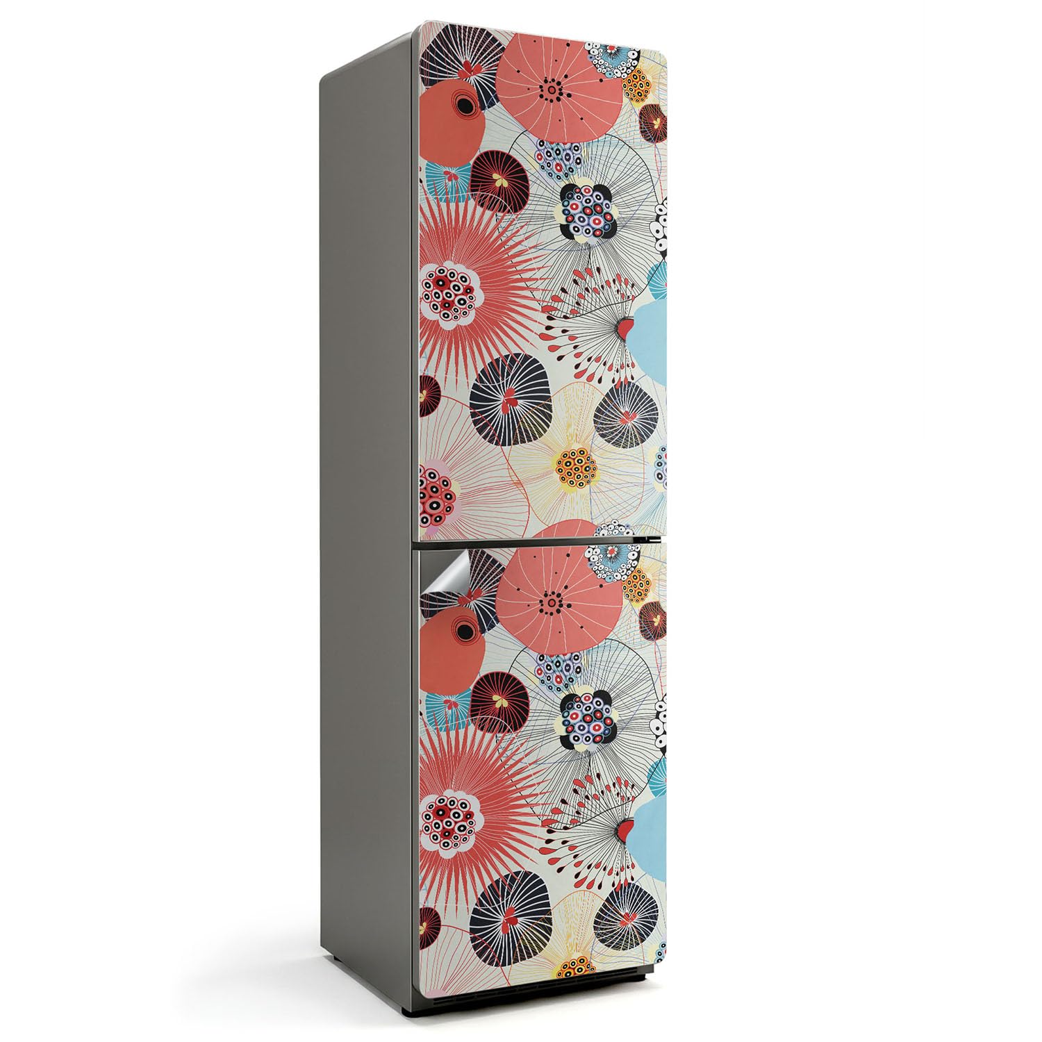 Vinilos decorativos para frigoríficos de alta resistencia 60x205 cm diseño abstracto