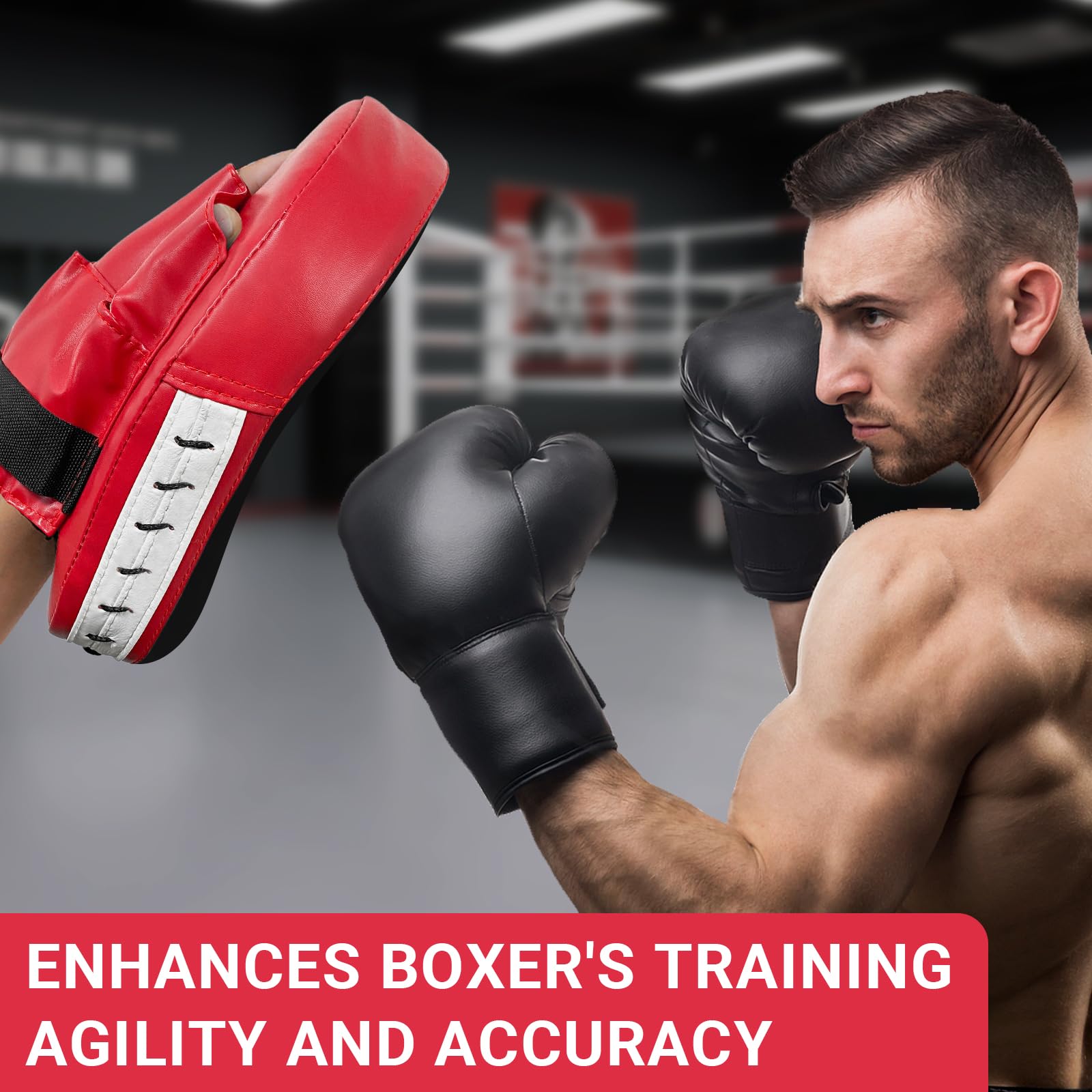 Manoplas Boxeo, Almohadillas Kickboxing Curvadas, Paos Muay Thai para Entrenamiento de Artes Marciales, Karate, Taekwondo, Ejercicios de Fitness