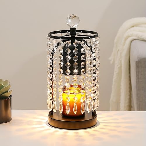 Miniatura 10 de Lámpara calentadora de velas, calentador eléctrico de velas con 2 bombillas, lámpara de fusión de velas regulable para velas en frascos, calentador