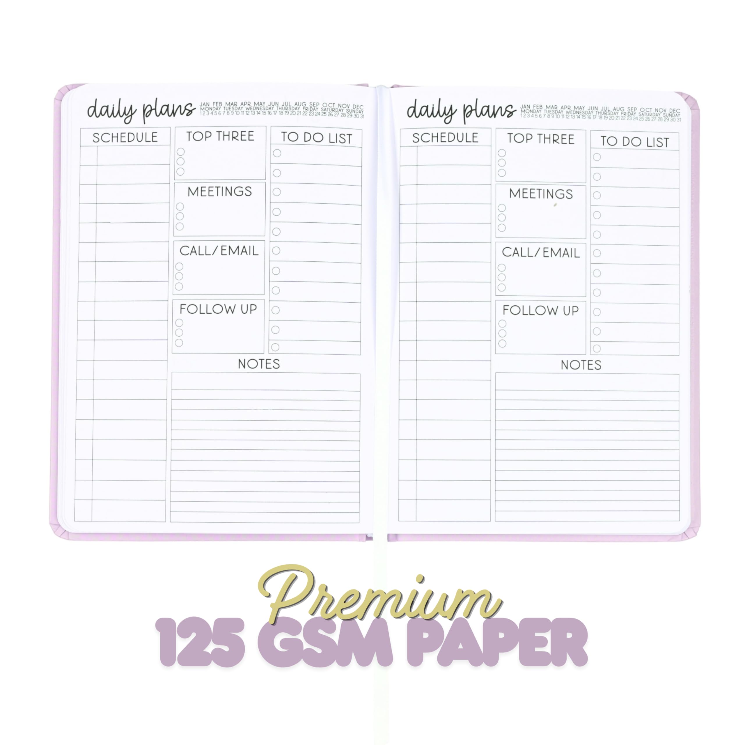 kellofaplan Agenda giornaliera A5, rilegata a libro, 248 giorni, carta da 125 g/m², programma giornaliero e organizer prioritario per la produttività