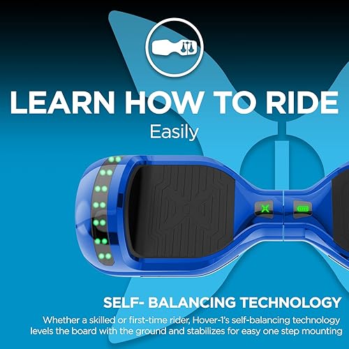 Miniatura 8 de Hover-1 Origin Hoverboard eléctrico  7 MPH velocidad máxima, rango de 6 millas, carga completa 5 horas, altavoz Bluetooth integrado, modos de