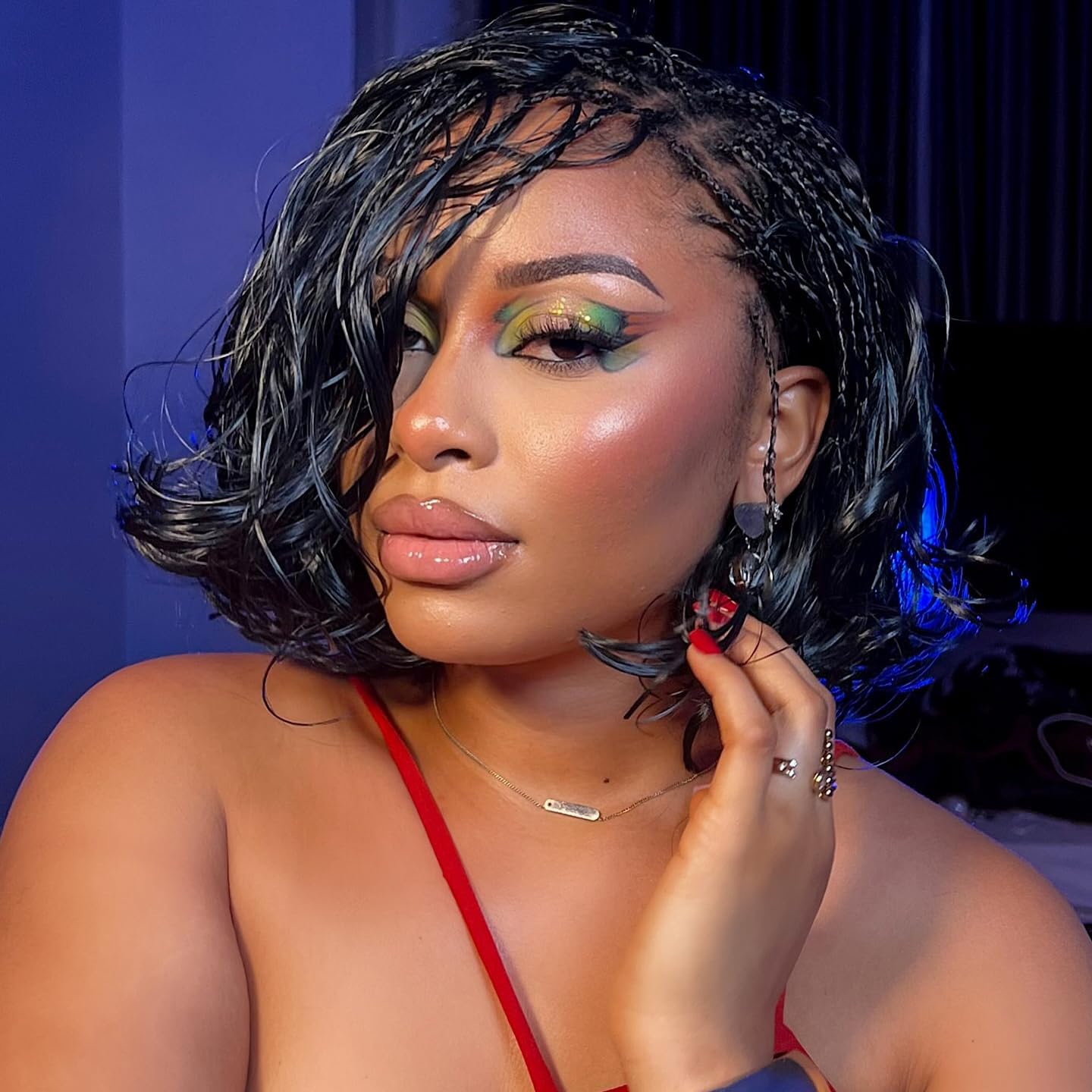 COOKOO 10 Inch French Curly Braiding Hair Pre-curled Bouncy Braid Hair 9 pack French Curls Braids Loose Wave Braiding Hair for Goddess Box Braids Spanish Curls Synthetic Hair Extension 1B#