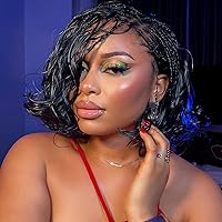 Vista 1 de COOKOO Cabello rizado francés de 10 pulgadas, prerizado, paquete de 9 rizos franceses, trenzas sueltas, cabello trenzado para trenzas de caja