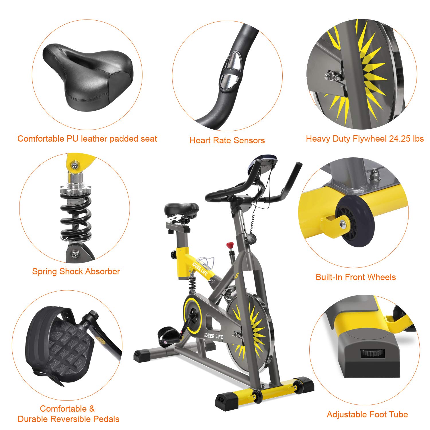 Amazon.co.jp: IDEER LIFE エクササイズバイク 屋内サイクリング