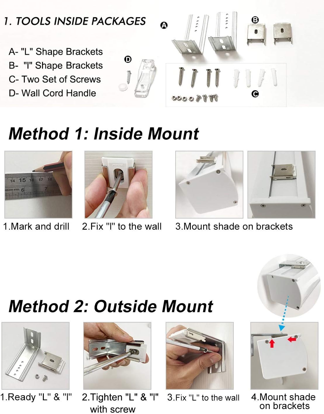 Black Friday - 60% OFF Keego Window Blinds Custom Cut to Size, White Zebra Blinds with Dual Layer Roller Shades, [Size W 34.5 x H 60] Sheer or Privacy Light Control Corded Blinds