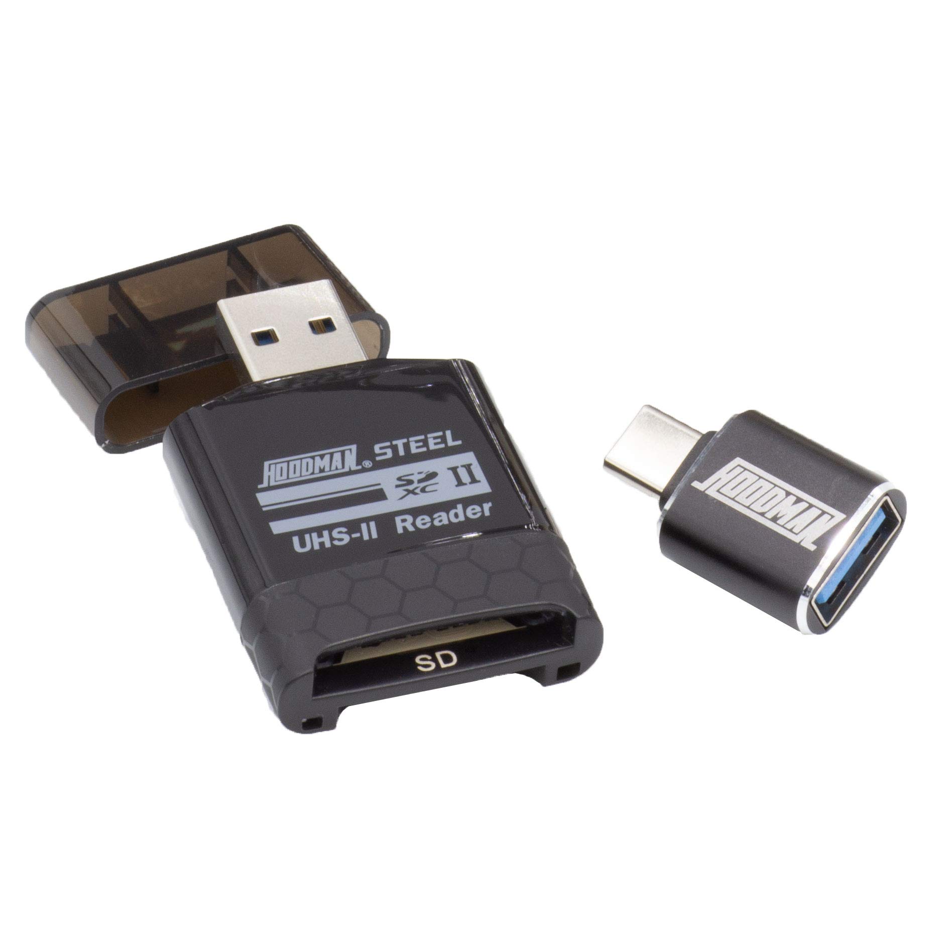 Hoodman Steel SD/Micro SD UHS-II Enabled Card Reader - HUHS2