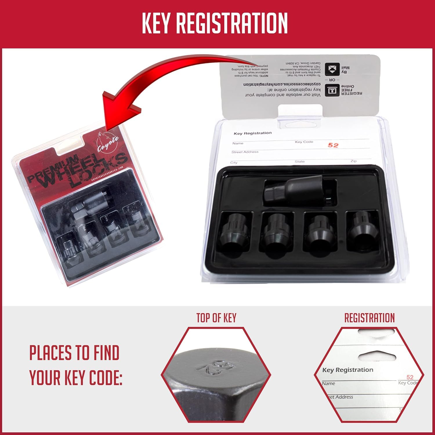 Wheel Accessories Parts 5 Locks + Key M14x1.5 14x1.5 Thread