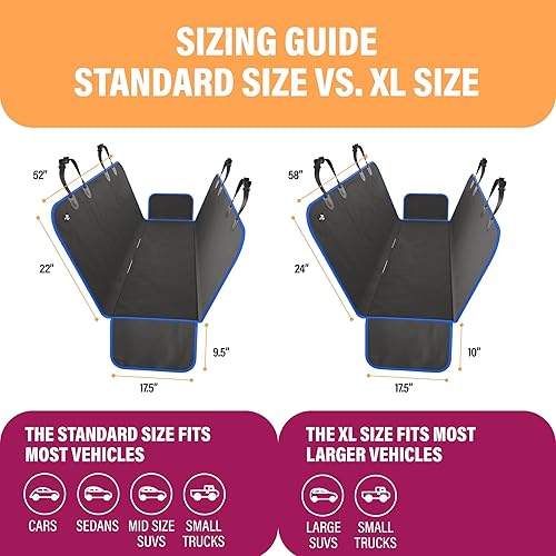 Miniatura 5 de Active Pets Funda de asiento de automóvil para perro, protector de asiento para asiento trasero de SUV, camiones, automóviles, hamaca impermeable y