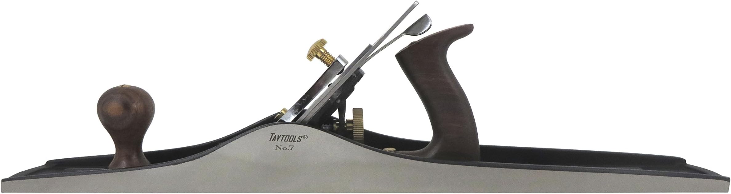 469584 Jointer Bench Hand Plane #7, 22 Inch Sole, Ductile Cast Body, Lapped Sides and Bottom, Blade RHC 55-60, Sapele Handle and Tote