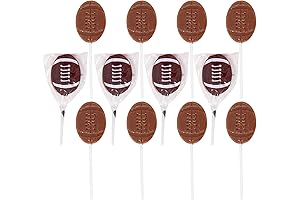 12 Pack Wrapped Chocolate Football Lollipops