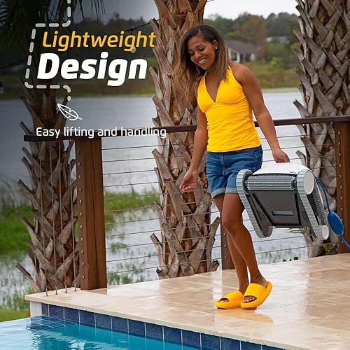 Miniatura 7 de Dolphin Proteus DX3 Aspiradora robótica automática para piscina, con escalada de paredes, cepillo de fregado activo, ideal para piscinas enterradas