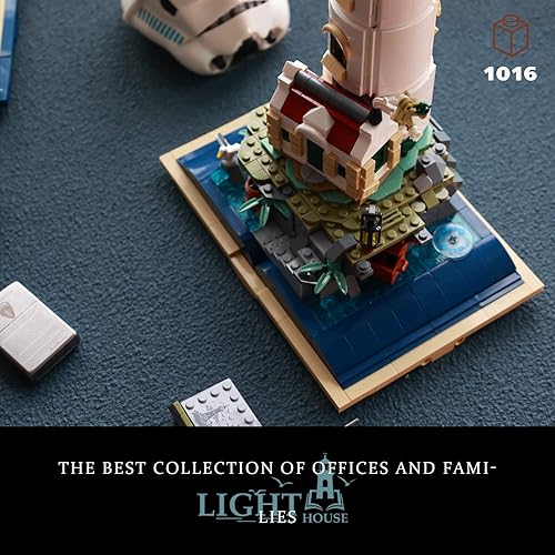 Miniatura 6 de Givenni Ideas Ideas - Juego de construcción de faro para adultos, modelo coleccionable para adultos y niños compatible con Lego, (1016 piezas)