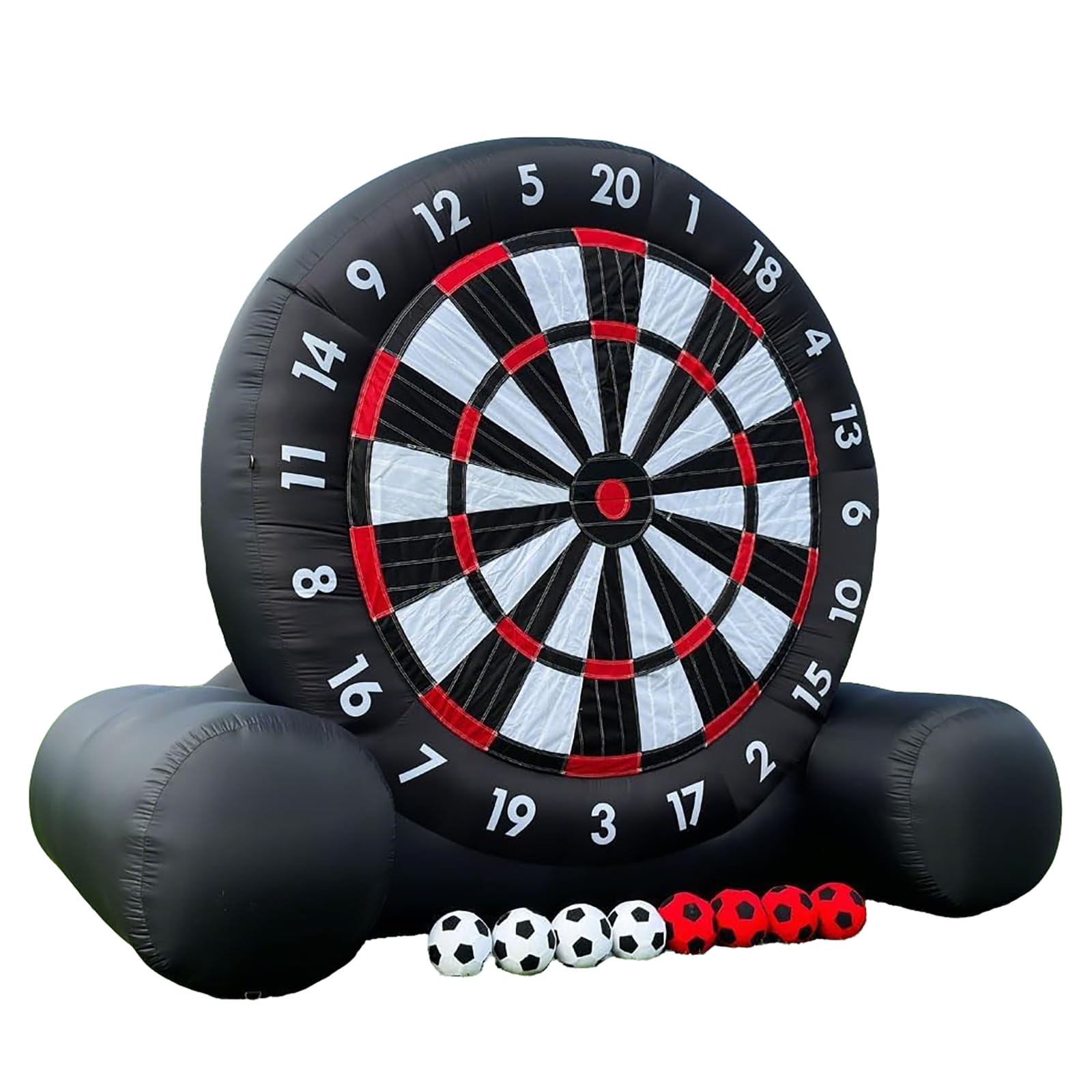 Outdoor Fußball Dartscheibe mit Fußballbällen Riesen Spiel Set inklusive Luftpumpe und Reparaturset für sportliche Aktivitäten