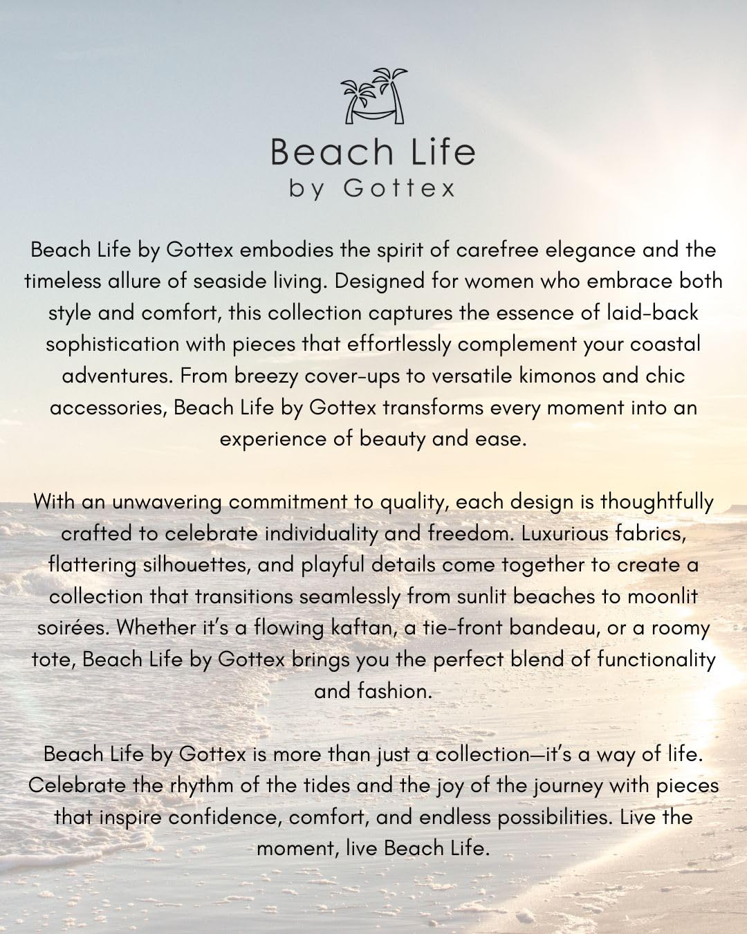 Gottex Beach Life - Falda envolvente para mujer con dobladillo con flecos, color negro y marfil