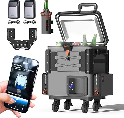 Miniatura 9 de LiTHELi FrozenPack Wild 12V Car Refrigerator & Portable Electric Cooler, 20L/21QT Backpack Design, -4~68℉ Travel Fridge Freezer for Camping, Road