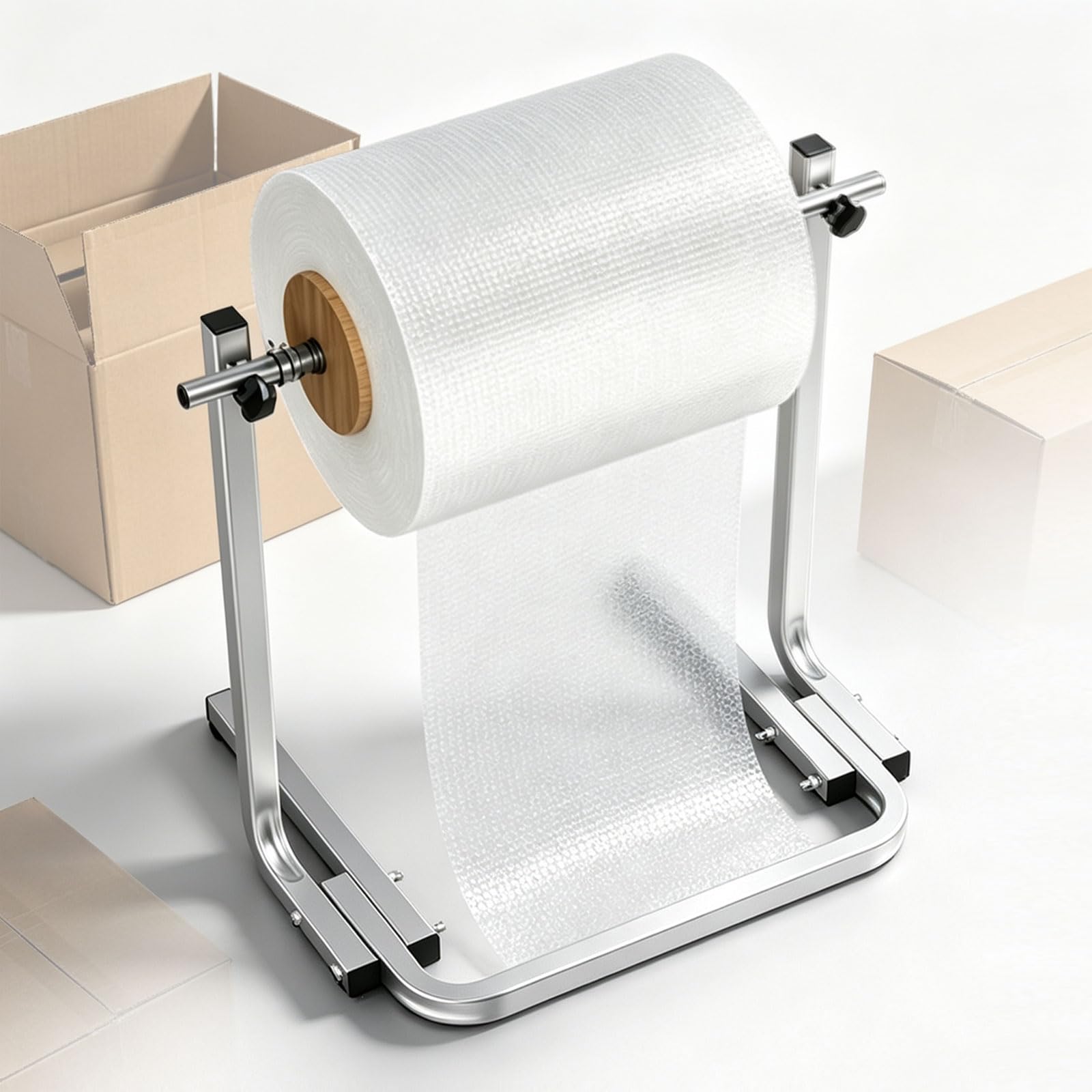Dispenser Per Rotoli Di Pellicola Da Imballaggio, Dispenser Per Rotoli Di Pellicola Autoportante, Supporto Per Pellicola In Schiuma, Acciaio Zincato Per Attrezzature Di Spedizione Commerciali,