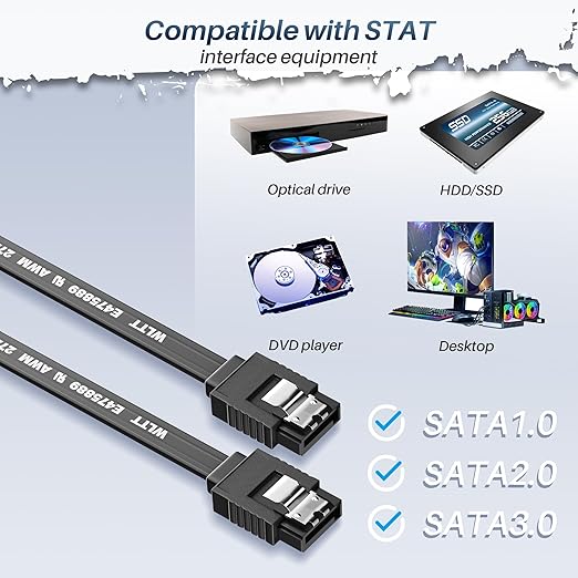 Cable SATA III 18 pulgadas 2 unidades con conector recto miniatura 4