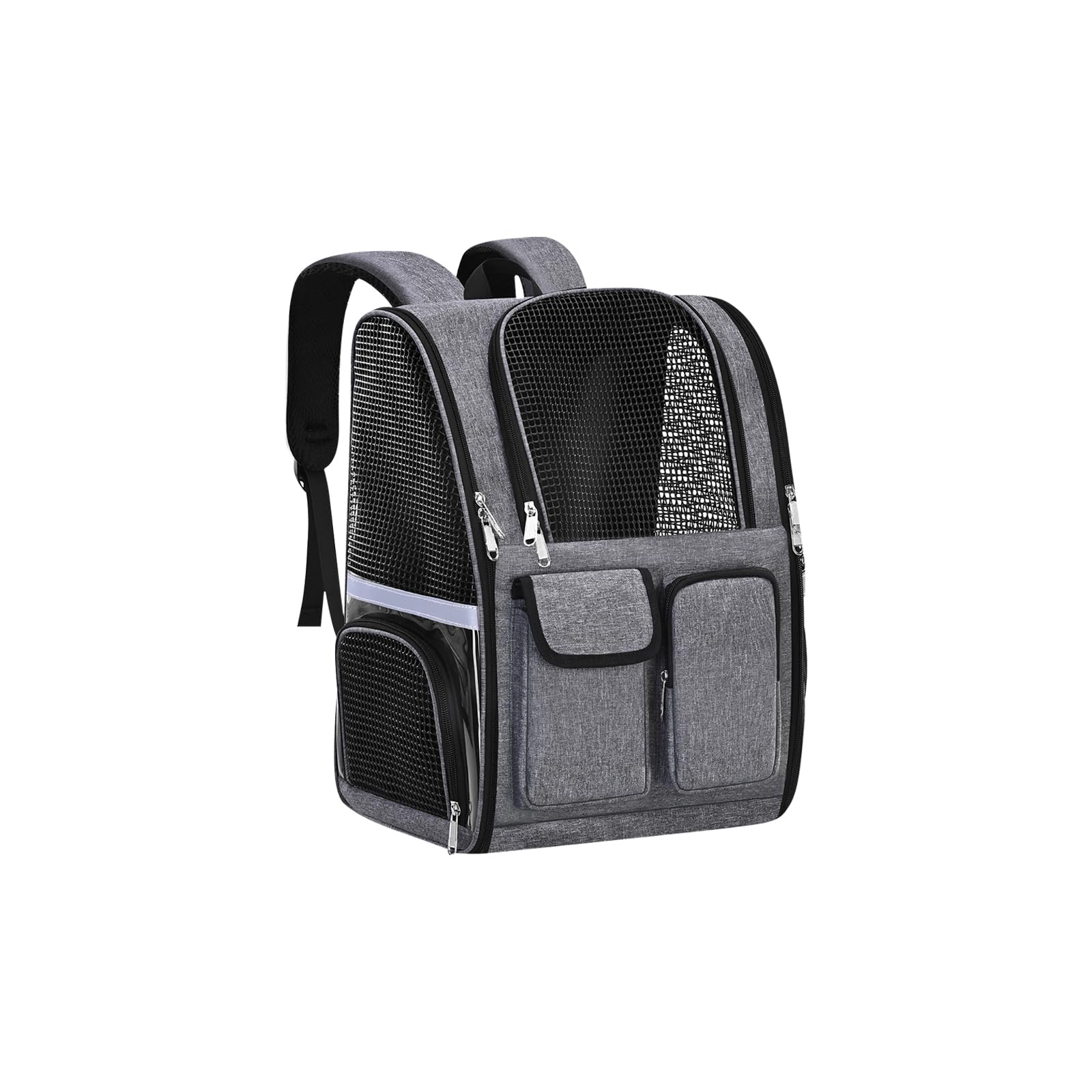 Galatée Pet Backpack, Airline Approved Dog Backpack, Cat Bag For Travel Hiking Bike Riding Walking Outdoor, Cat Backpack With Breathable Mesh(Gray)