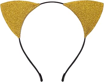 JIALWEN Cat Ears Headband Cat Costume Hair Hoop Halloween Cosplay Party Dress Up Accessories