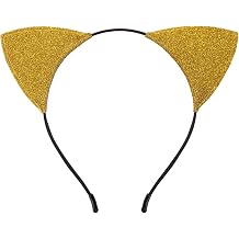 JIALWEN Cat Ears Headband Cat Costume Hair Hoop Halloween Cosplay Party Dress Up Accessories