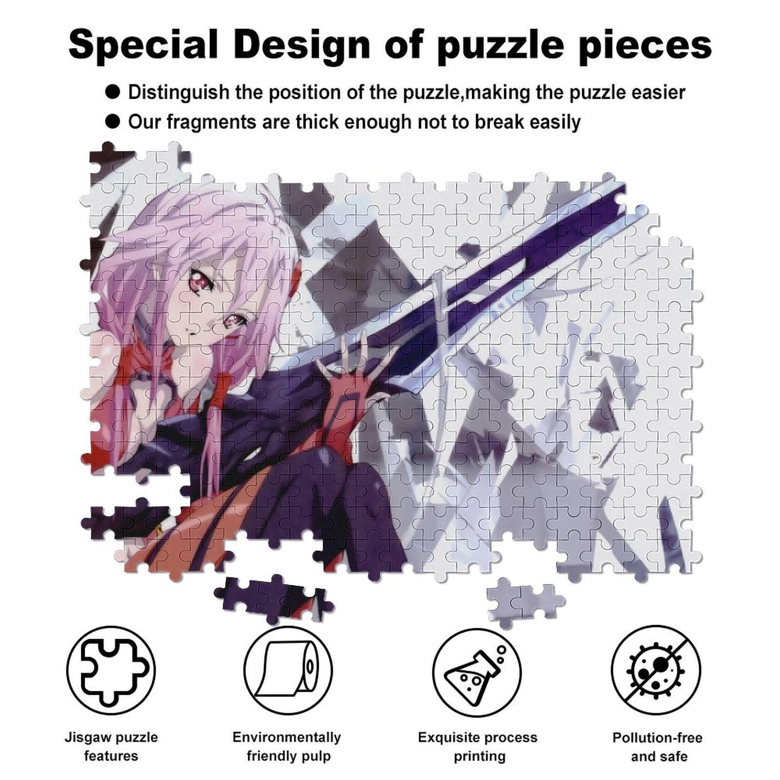 Amazon.co.jp: 楪いのり ギルティクラウン ジグソーパズル 木製の