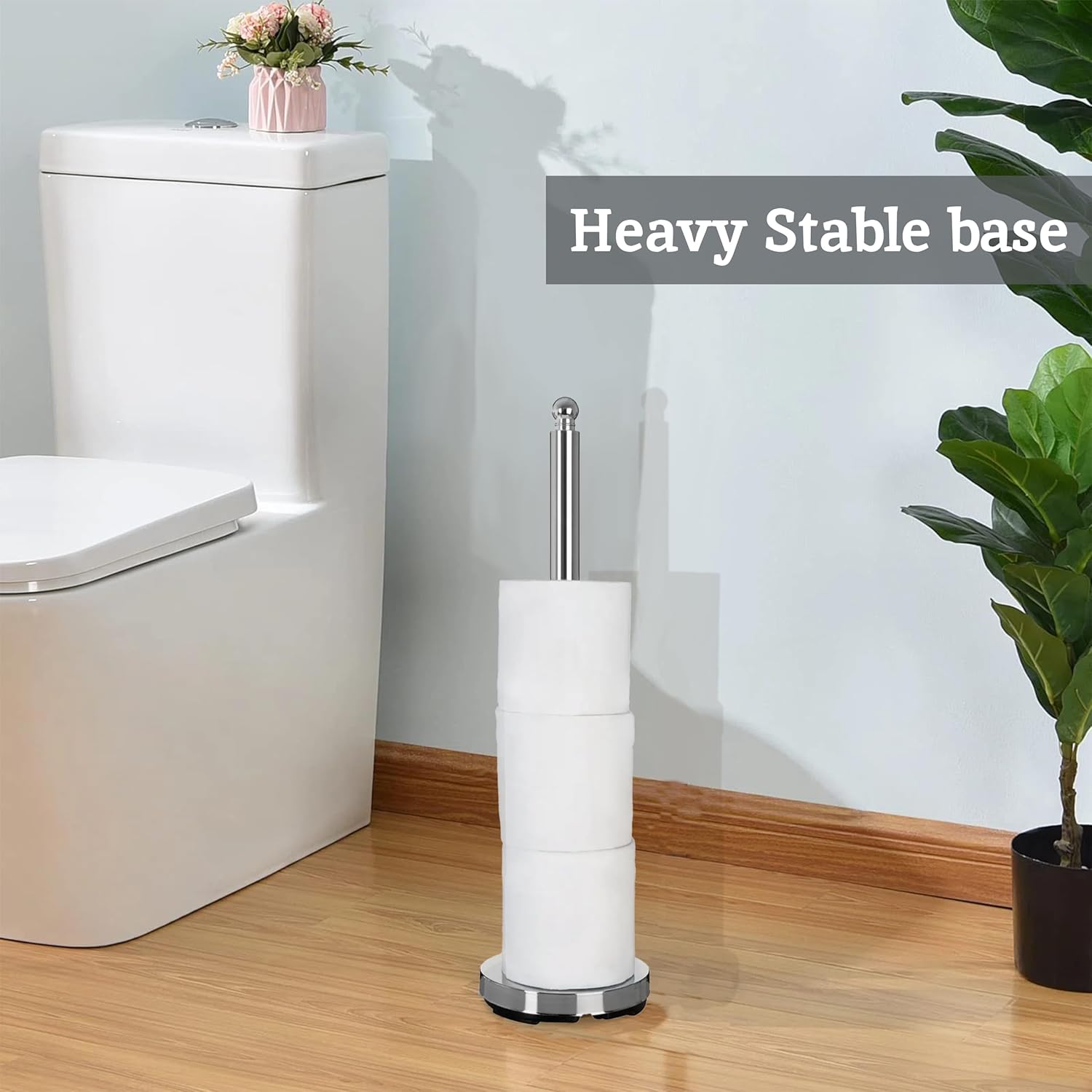 Premier Housewares Toilet Roll Storer - Chrome