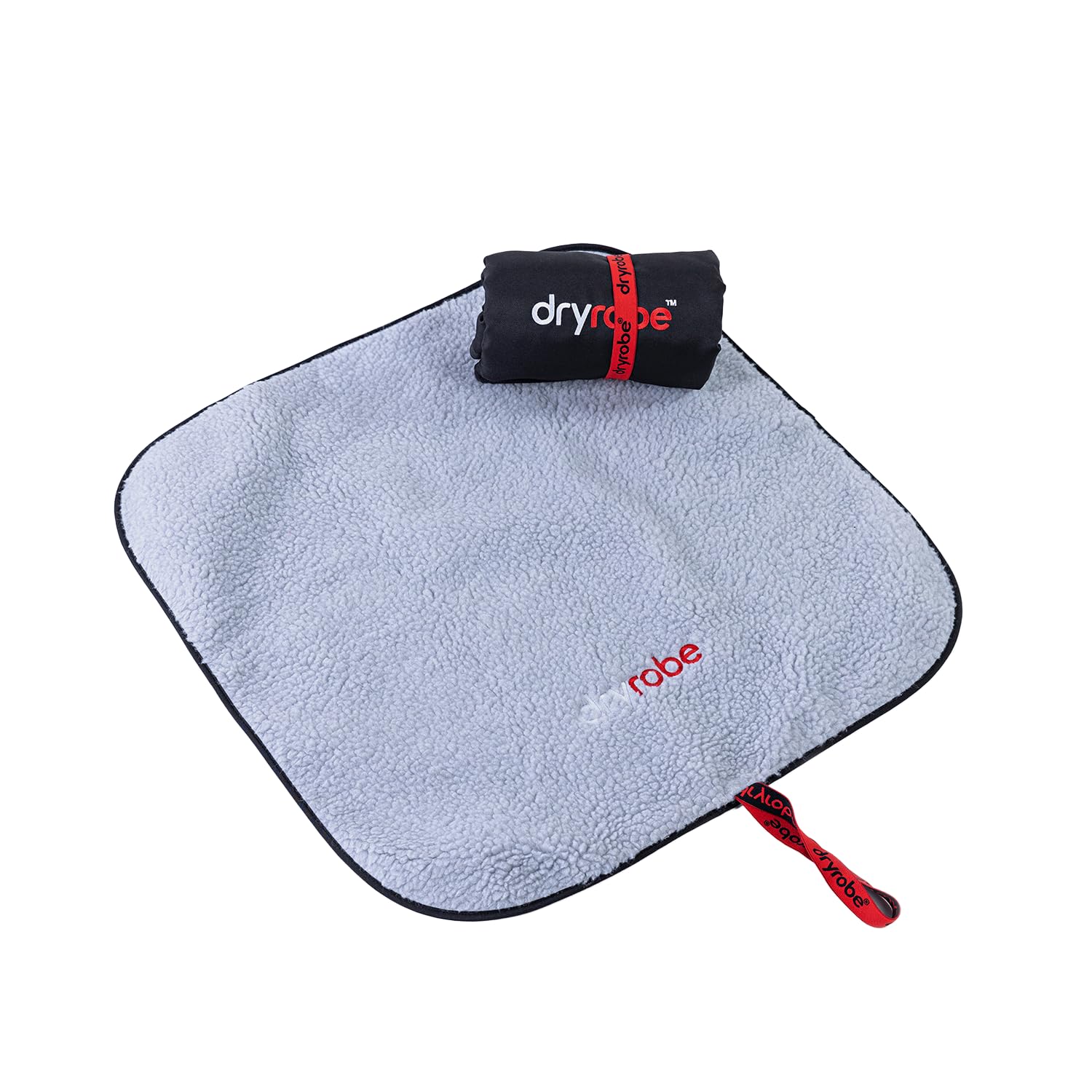 Dryrobe® Change Mat – Waterproof for Swimming, Surfing & Wetsuits – Fleece Lined Travel Size, Quick-Drying for Cold Water Swimming & Outdoor Watersports (Black Grey)